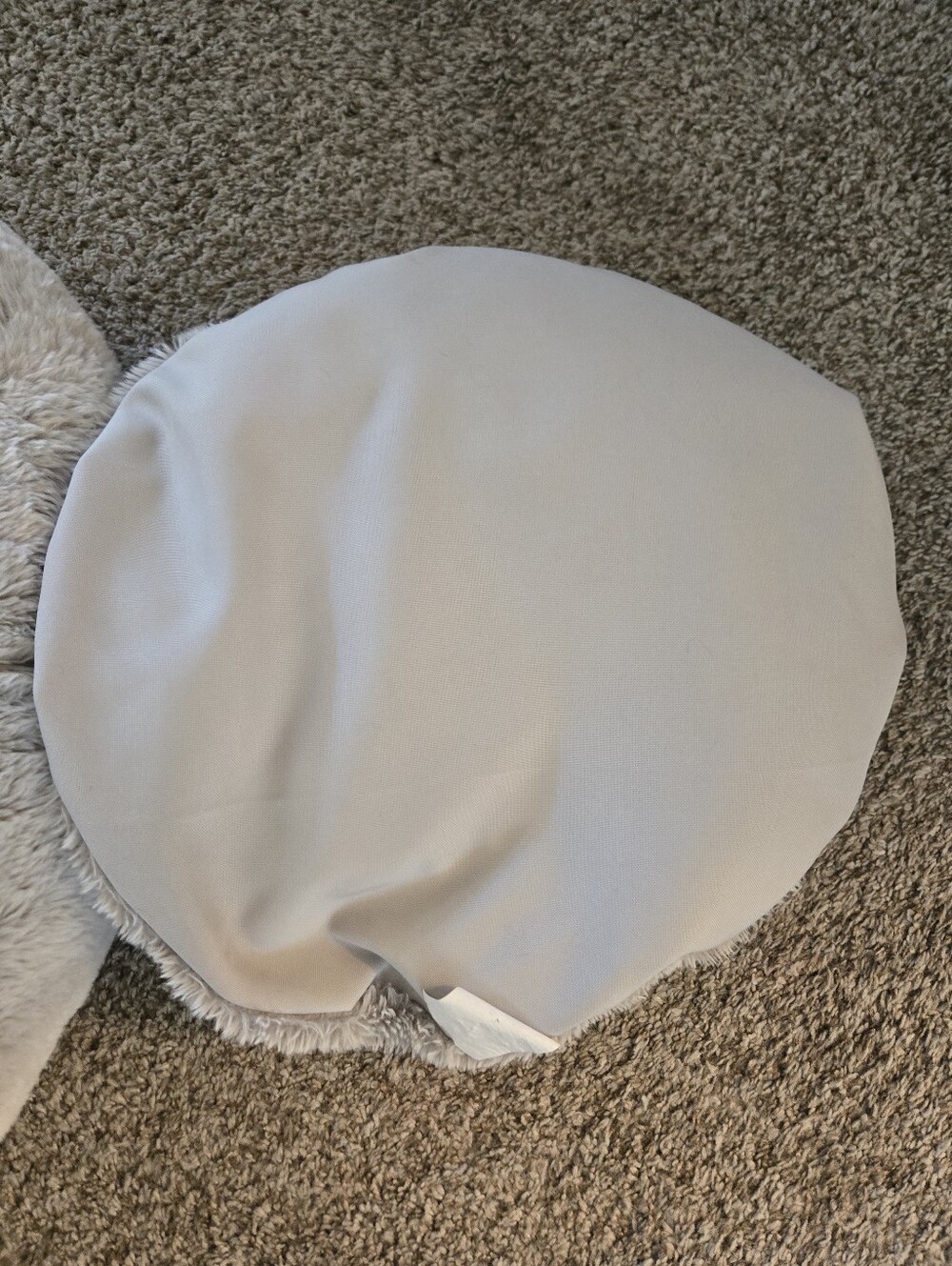 IKEA Plush Round Dog Bed in Cream - Picture 3 of 5